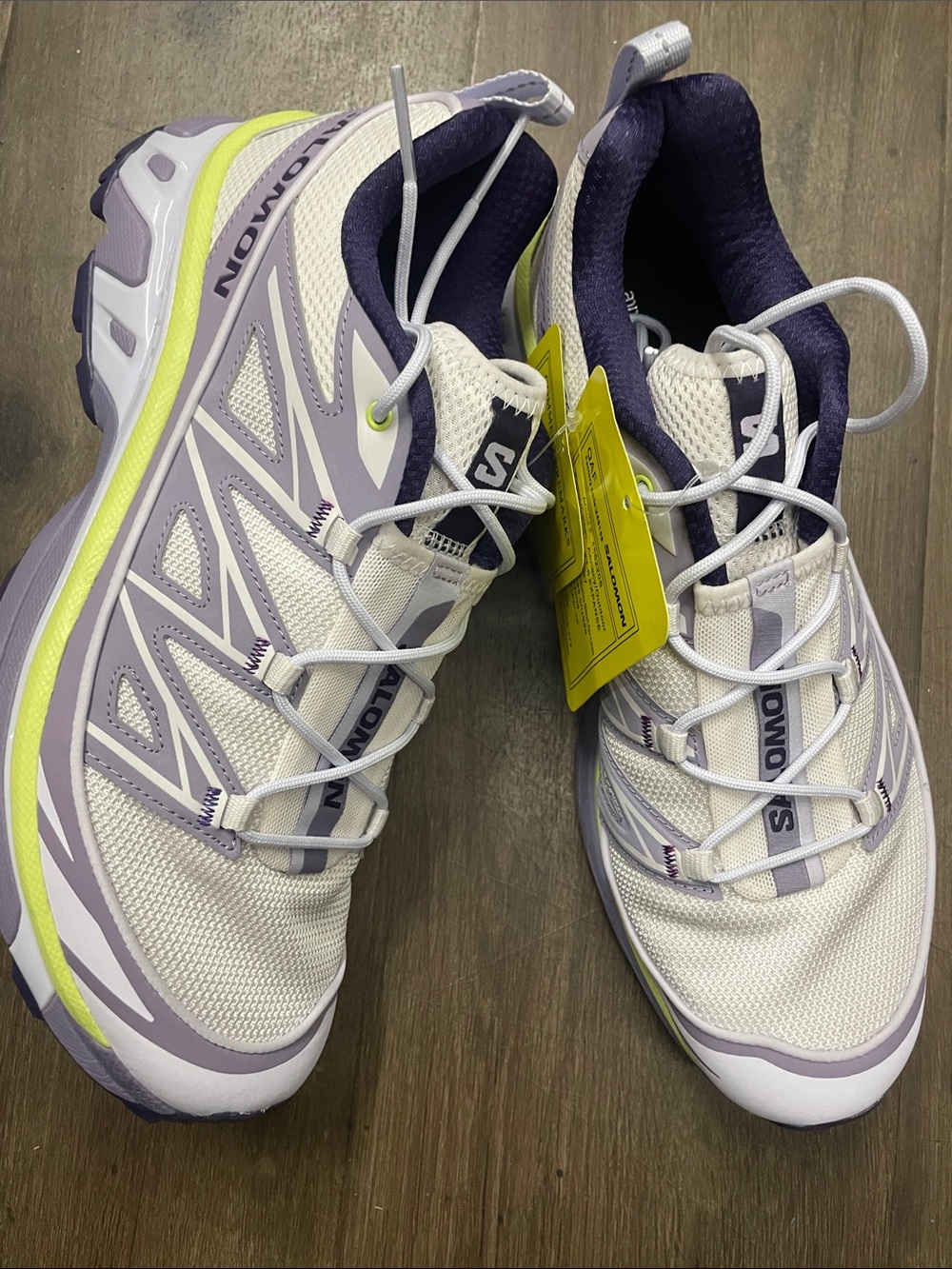 Salomon Women Trail Running Shoes White Lavender Athletic Sneakers US 10 Sample